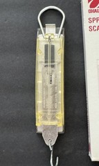 Vintage Ohaus Spring Scale 8008 In Box USA Made Grams Newtons Dental Lab Hook