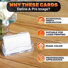100 Pcs Aluminum Business Card Blanks Sublimation Printable 3.4×2.1 in