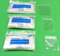 300 Zippit Bags Assorted Reloc Baggies Sizes 2×2 2×3 3×4 Clear 2mil Reclosable