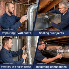 Bates- Aluminum Foil Tape, 2 Inch x 25 Yard, 3.6 Mil, HVAC Heat Tape for Ductwor