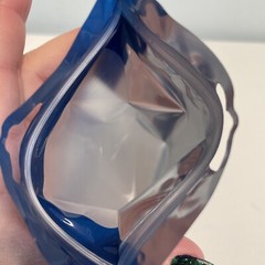 98 Mylar smellproof Clear window Blue resealable bags 7×4.75 (entire bag) 98-Cou