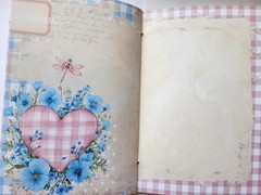 Junk Journal Booklet “COUNTRY GINGHAM” Farmhouse Cards, Pockets Ephemera 40Pg