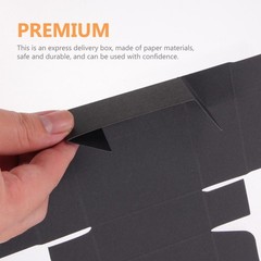 20Pcs Black Mailing Packing Boxes with Compressive Resistance and Clear Design
