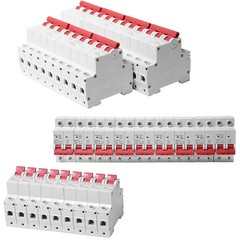 AC/DC MCB Mini Circuit Breaker 1/2/3P Type C 6 10 16 25 32 40 63 80 100 125Amp