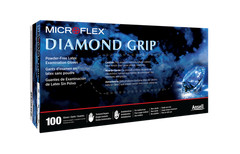 Microflex Diamond Grip Exam Gloves, Powder Free Latex, Medium, Case of 10 1000pc