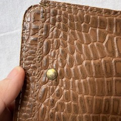 Planner Perfect Traveler’s Notebook Wallet w/ Purse Strap – Brown Alligator Skin