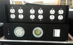 L21-30 30amp Inlet L5-20Outlet Electric Metal Rack Mount Panel Power Distro Box