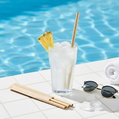 12 Inch Wide 10mm Sugarcane Straws for Smoothies & Stanley 40oz Tumbler, 24H