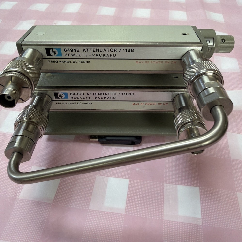 Agilent Keysight 8494B/8496B Variable Attenuator Set DC-18GHz 11dB / 110dB