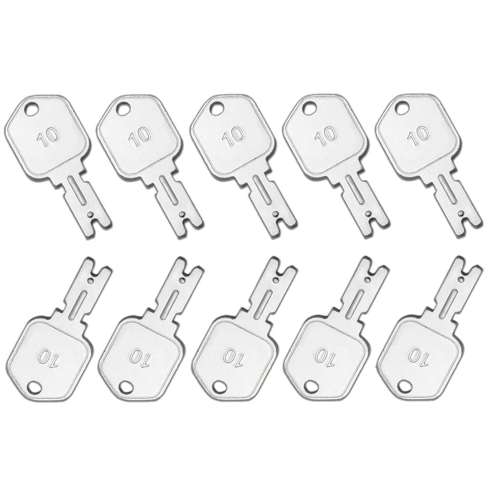 10PK 166 Forklift Key Hyster Heavy Equipment Keys For Clark Yale Komatsu Crown