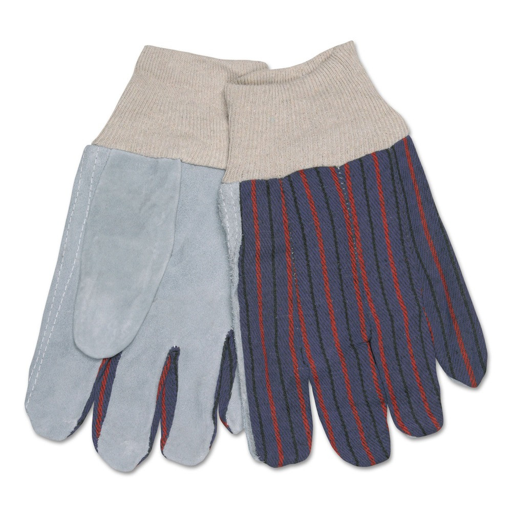 MCR Safety 1040 Leather Palm Glove – Larger Gray/White (1-DZ) New