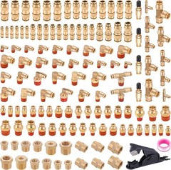Brass DOT Air Fittings Set – 136 Pcs Assortment