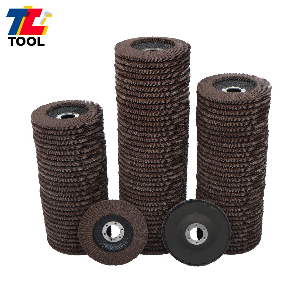 100 PCS 4-1/2″×7/8″ 40 Grit Premium Zirconia Flap Disc Sanding Grinding