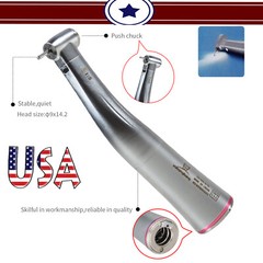NSK Ti-MAX X95L Style Dental 1:5 LED Fiber Optic Contra Angle Handpiece Red Ring