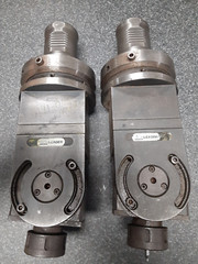 2) TechLeader Universal Axis Adjustable 0-90* VDI 50 Drilling Heads ER25 Collet