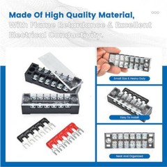 Dual Row 3-12 Positions 600V 15/25A Screw Terminal Block Terminal Barrier Strip