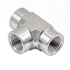 HFS(R) 3/8″ Female NPT 3 Way T Shaped Equal Tee Coupling Stainless Steel 304