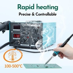 YIHUA 852D+ Air Pump Hot Air Rework Station Digital Soldering Station Kit