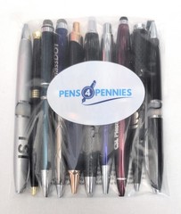10ct Mixed Lot Executive Metal Super Premium Misprint Pens HUB PEN Gold/Marble