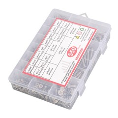550Piece 304 Stainless Steel Wood Screws Assortment Kit Phillips Flat Head Sheet