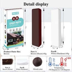 Epoxy Putty, 120g 2 Part Fast Repair Epoxy Putty Wood, Metal, Stone Hard Plastic