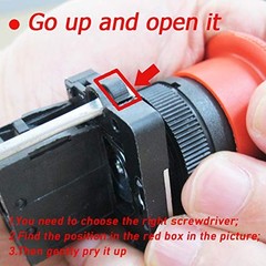1 NC 22mm Red Stop Push Button Switch Key Reset AC 660V 10A ，1 Years HB2-ES142