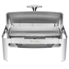 9 Quart Roll Top Stainless Steel Silver Chafing Dish Buffet Set for Weddings NEW