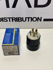 New Leviton 2731 Locking Plug Black 30A 480V 3P 4 Wire Grounding L16-30P