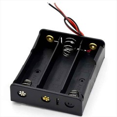 Black Plastic DIY Battery Storage Case Clip Holder Container Box Wire Lead Pin