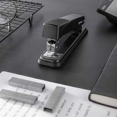 Amazon Basics Full-Strip Metal Office Desktop 3 Count (1 Pack), Black