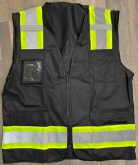 Reflective Tape Safety Work Vest High Visibility Pockets Hi Vis ANSI Class 2