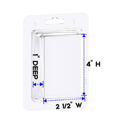x100 Clear Clamshell blister package hanging retail box pack usable 2.5″x 4″x1″