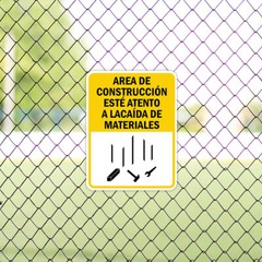 Portrait Round Plus Area de Construcción Esté Atento a LaCaída De Materiales