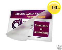 Hot Laminating Pouches 2-1/2 x 3-7/8 [pack of 100] Key Card size 10 Mil Clear