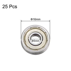 25sets 625ZZ Ball Bearings Carbon Steel Double Shielded ABEC3