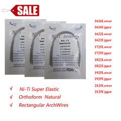 100PCS Alambre para Arco Dental NITI Rectangular Forma Natural Super Elástico