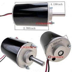 12V Permanent Magnet DC Motor, 30W 3500RPM High Speed CW/CCW Electric Gear…