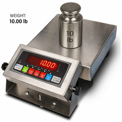 Prime Scales 9″x9″ Bench Scale 20lb x 0.005 lb Stainless Steel Washdown NEW