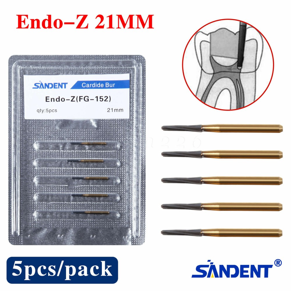 21/25/31mm Dental Endo-Z Burs Lab Drill Carbide Tungsten Steel Trim Finishing FG