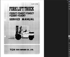 TCM FD40Z7 FORKLIFT SERVICE ENGINE REPAIR MANUALS PDF ON USB