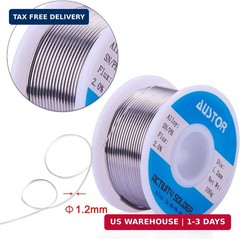 AUSTOR 60-40 Tin Lead Rosin Core Solder Wire for Electrical Soldering (1.2mm, 10
