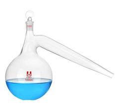 Borosilicate Glass Retort 125-1000ml w/ Stopper Swan Neck Lab Chemistry Flask