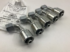 5 Gates G25179-0808 90 Degree Bent Tube Female JIC 37 Deg Flare Swivel Fittings