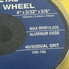 Olympia Tools 56-280 4″ Abrasive Cut Off Wheels for Cutting Metal 10pc Pack