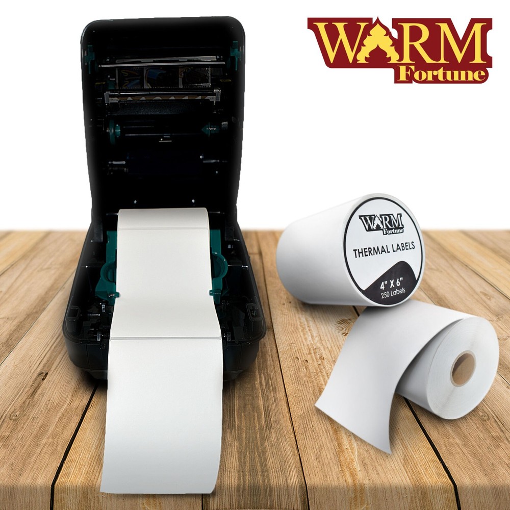Direct Thermal Shipping Labels 4″ x 6″ 250 labels – Shipping Labels, 4 ROLLS