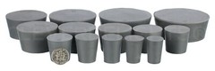 Solid Rubber Stoppers – Size 1 to 14 – Pick Size and Qty – Gray Plug Cork