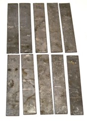 Eisco Labs Lead (Pb) Electrode Strips; 4in X 0.75in X 0.06in; Pack of 10