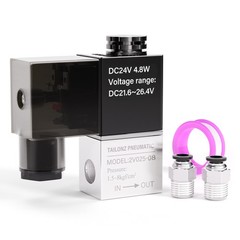 1/4 Inch Npt 24v 2 Position 2 Way Normally Closed Electric Solenoid Air Valve 2v