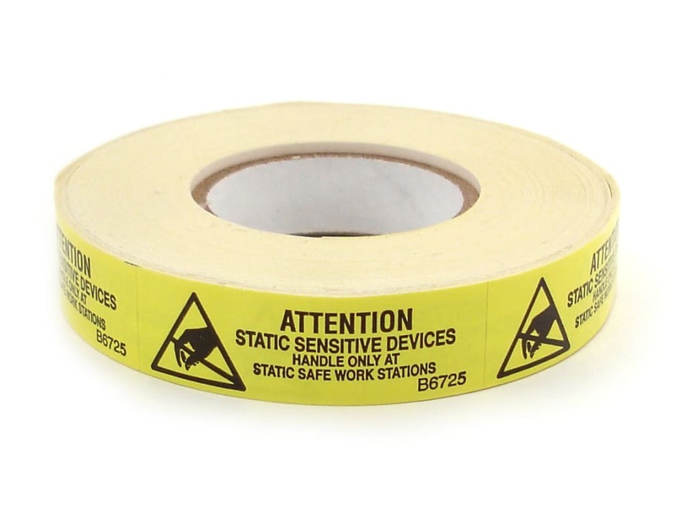 Botron B6725 – ESD Awareness Label, Mil Standard Symbol, 5/8in x 2in