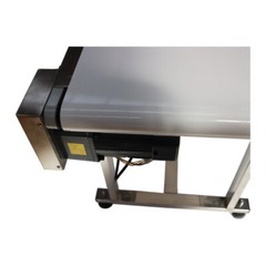 53in*15.7in White PVC Belt Conveyor with Double Guardrail Adjustable speed 110V